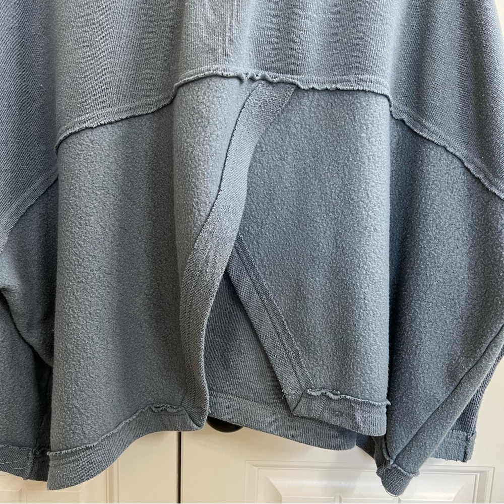 Free People Huntington Fleece Cowl Neck Sweatshirt Pullover in Gray, Size XS - Picture 6 of 11